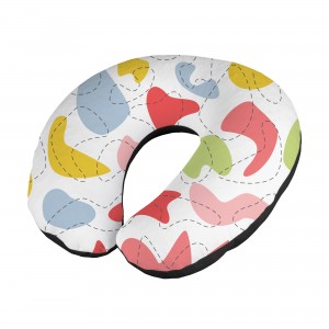 Standartinė kelioninė pagalvė su spalvota spauda