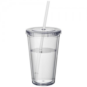 Cyclone 450 ml apsauganti stiklinė su šiaudeliu