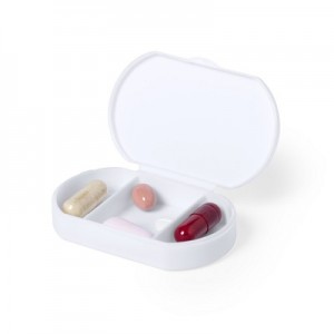 Antibakterinė tabletės dėžutė su 3 skyriais