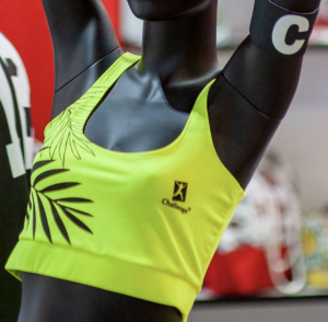 Moteriškas sportinis trumpas topas, Neon (XS-M) su išskirtine spalvota Jūsų logotipo spauda