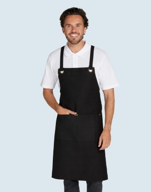 Drabužiai reklamai (PROVENCE - Crossover Eyelets Bib Apron with Pocket), SG Accessories - BISTRO (Ex JASSZ Bistro) JG16P-CA-CrossBib