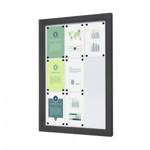 Lauko užrakinama vitrina plona 9 x A4 antracito spalvos