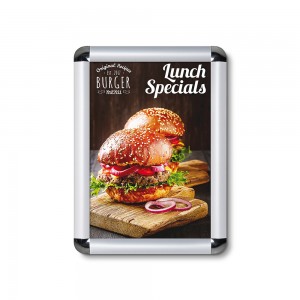 25 mm užspaudžiamas rėmelis su apvaliais kampais A4