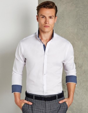 Tailored Fit Contrast Oxford Shirt. Vyriški marškiniai