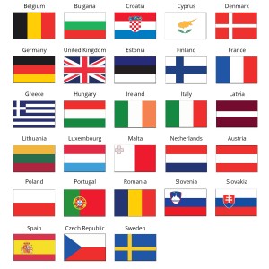 ES vėliavos magnetai, 70 x 45 mm