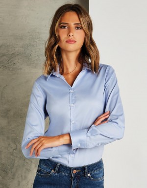 Tailored Fit Stretch Oxford Shirt. Moteriški marškiniai, Kustom Kit KK782