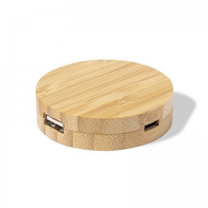 Reklaminė atributika su logotipu (Bamboo USB and USB type C hub)