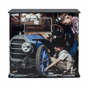 Profesionalus kvadratinis stalviršis juodas