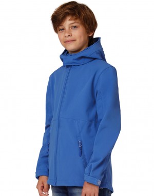 Vaikiška lietui ir vėjui atspari, orui laidi striukė su gobtuvu, B&C Outerwear JK969