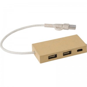 Reklaminė atributika su logotipu (USB 2.0 hub made of recycled cardboard)