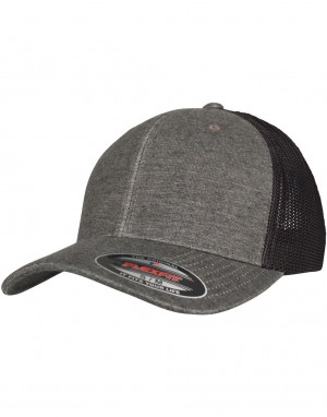 Drabužiai reklamai (Retro Trucker Melange Cap), Flexfit 6511M