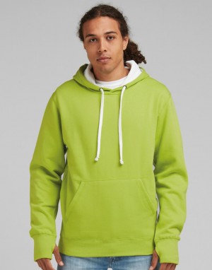 Vyriškas kontrastingų spalvų džemperis su gobtuvu