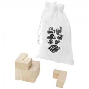 Solfee medinis kvadratų galvosūkis su maišeliu