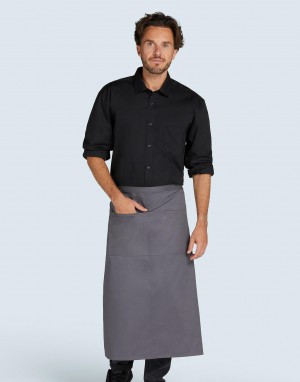 Drabužiai reklamai (ROME - Medium Length Bistro Apron with Pocket), SG Accessories - BISTRO (Ex JASSZ Bistro) JG13P
