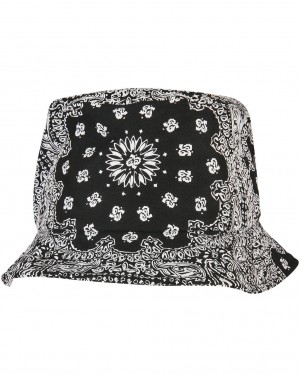 Drabužiai reklamai (Bandana Print Bucket Hat), Flexfit 5003BP