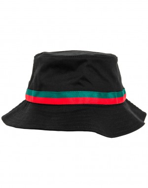 Drabužiai reklamai (Stripe Bucket Hat), Flexfit 5003S
