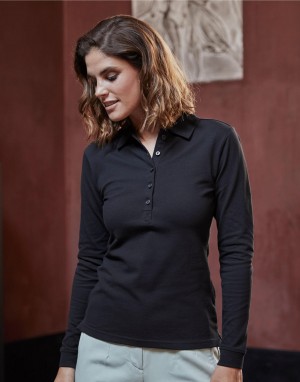 LADIES LUXURY LS STRETCH. Moteriški Polo marškinėliai , Tee Jays 146