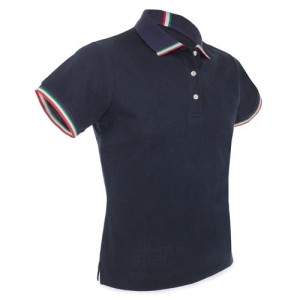 Polo Marškinėliai su  Italijos vėliavos juostele 