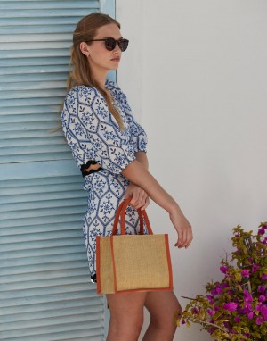 Drabužiai reklamai (Natural Starched Jute Mini Gift Bag), Westford Mill W477