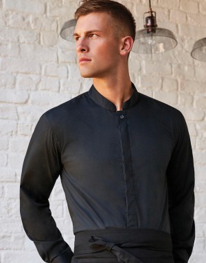 Tailored Fit Mandarin Collar Shirt. Vyriški marškiniai