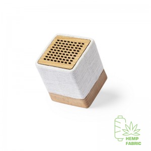 Reklaminė atributika su logotipu (Organic hemp wireless speaker 3W, wooden details)