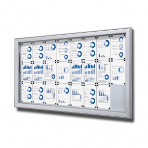 Lauko užrakinama vitrina, ypač gili, 24x A4