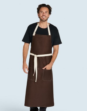 Drabužiai reklamai (SANTORINI - Contrasted Bib Apron with Pocket), SG Accessories - BISTRO (Ex JASSZ Bistro) JG17P-Bib