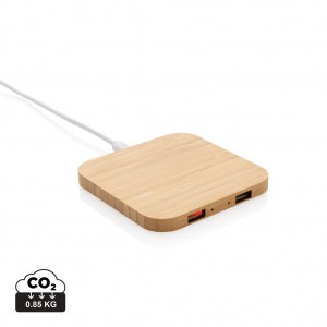 Verslo dovanos: (en:Bamboo 10W wireless charger with USB)