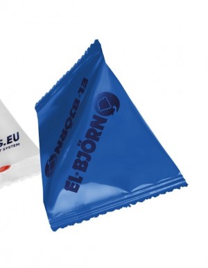 Želiniai saldainiukai piramidės formos maišelyje su Jūsų reklama
