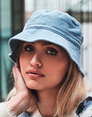 Drabužiai reklamai (Denim Bucket Hat), Flexfit 5003DB