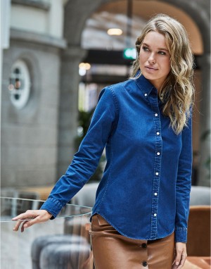 Ladies Casual Twill Shirt. Moteriški marškiniai, Tee Jays 4003