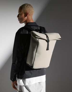 Drabužiai reklamai (Matte PU Rolltop Backpack), Bagbase BG335