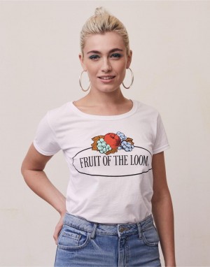 Drabužiai reklamai (Ladies Vintage T Large Logo Print), Fruit of the Loom Vintage Collection 011432A