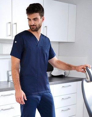 Drabužiai reklamai (Men's Slip-on Tunic Essential Short Sl.), Karlowsky KS 65