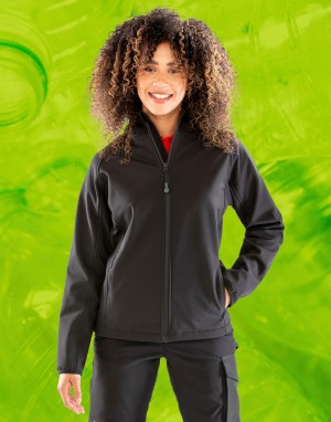 Drabužiai reklamai (Women's Recycled 3-Layer Hooded Softshell), Result Genuine Recycled R911F
