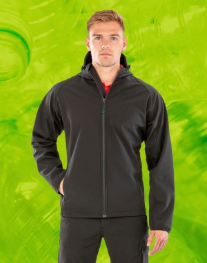 Drabužiai reklamai (Men's Recycled 3-Layer Hooded Softshell), Result Genuine Recycled R911M