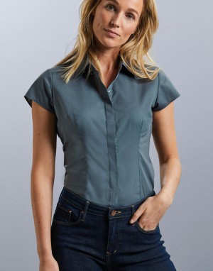 Ladies Fitted Poplin Shirt. Moteriški marškiniai