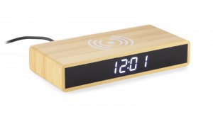 Reklaminė atributika: Wireless charger desk clock INDUCTO