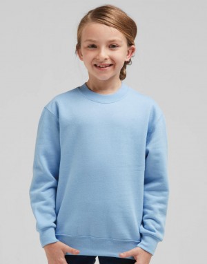 Vaikiškas džemperis su apvalia, prigludusia kaklo iškirpte