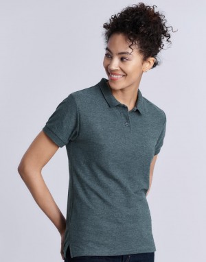 DRY BLEND® LADIES DOUBLE PIQUE POLO. Moteriški polo marškinėliai