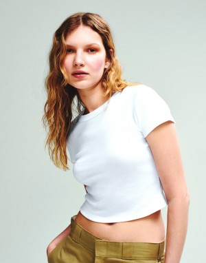 Drabužiai reklamai (Women's Micro Rib Baby Tee), Bella+Canvas 1010