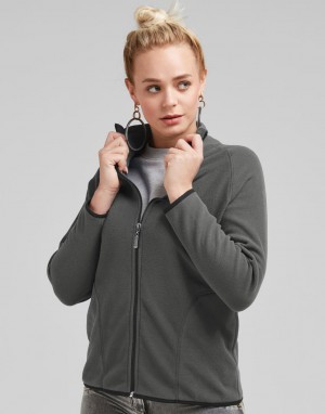 Moteriškas mikroflisinis džemperis su viso ilgio užtrauktuku