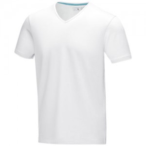 Reklaminė atributika: Kawartha short sleeve mens GOTS organic V-neck t-shirt