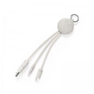 Reklaminė atributika su logotipu (Wheat straw charging cable)