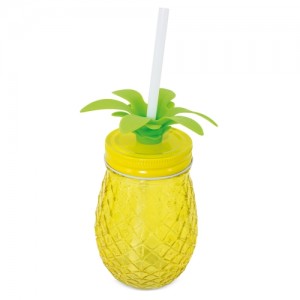 Stiklinis puodelis ananasas