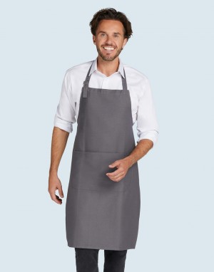 Drabužiai reklamai (LISBON - Organic Heavyweight Bib Apron with Pocket), SG Accessories - BISTRO (Ex JASSZ Bistro) JG20P-OG