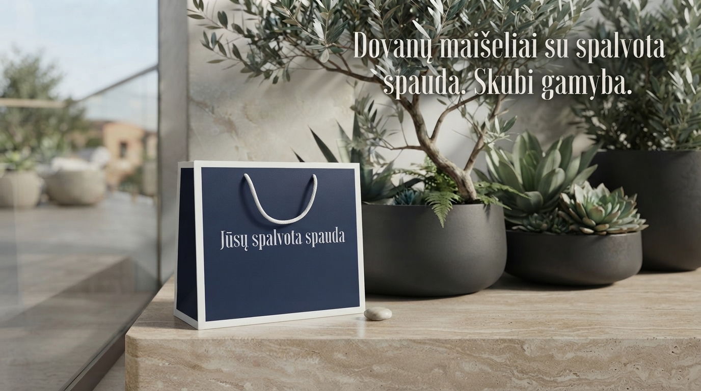 Dovanų maišeliai su spalvota spauda