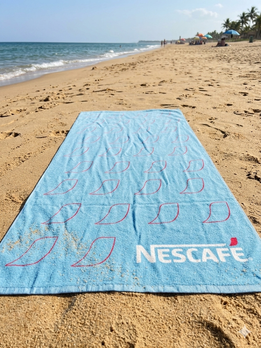 Firminiai paplūdimio rank&scaron;luosčiai su spauda